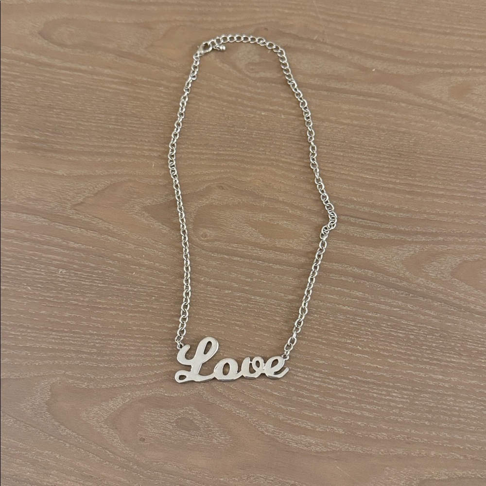 Silver 'Love' Necklace